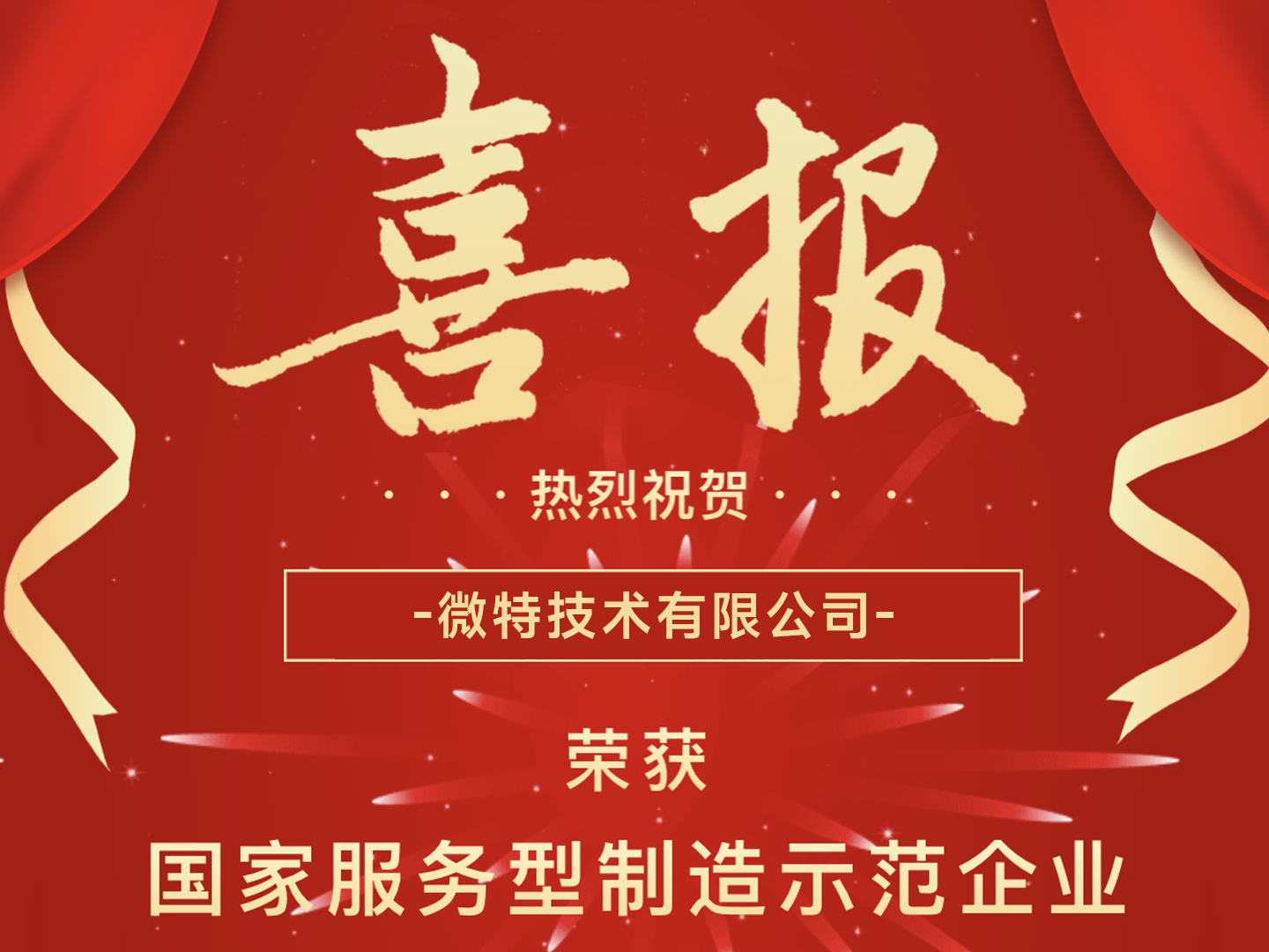 國家級榮譽！微特榮獲國家服務(wù)型制造示范企業(yè)